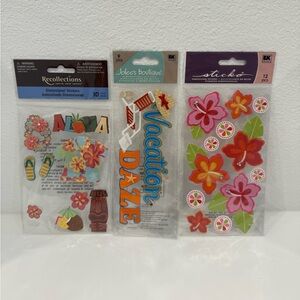Tropical scrapbook stickers